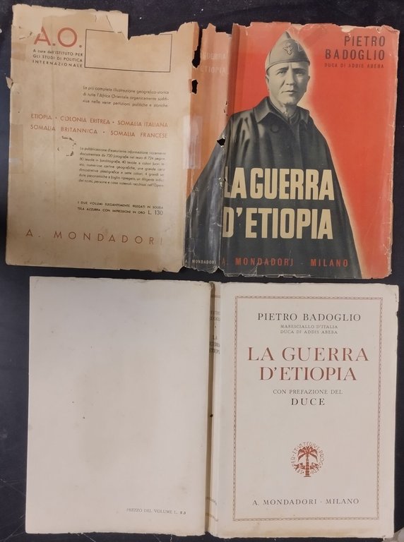 LA GUERRA D'ETIOPIA di Pietro Badoglio 1936 Mondadori Libro fascismo …