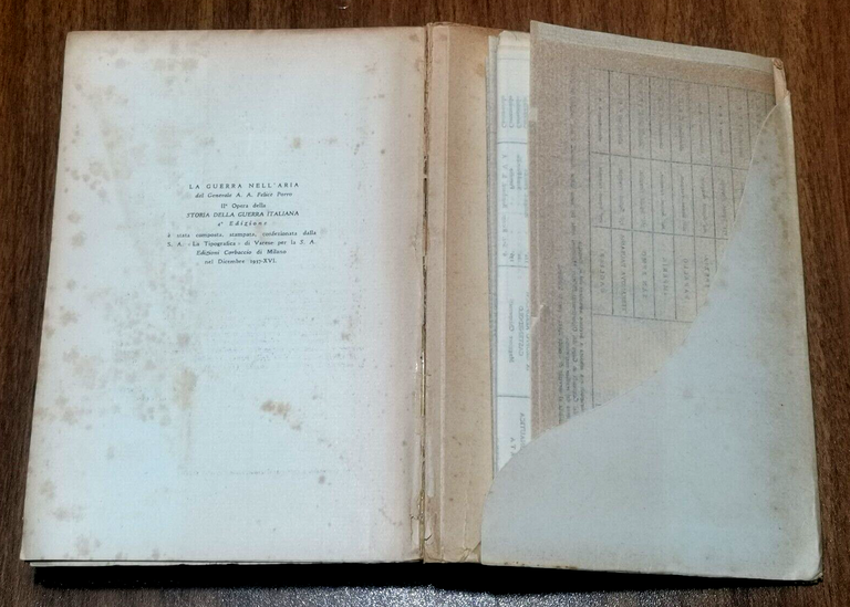 LA GUERRA NELL'ARIA di Felice Porro 1937 Corbaccio Libro storia …