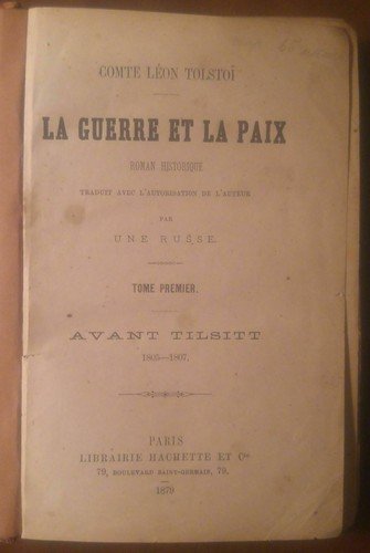 La Guerre Et La Paix volume 1 di Leon Tolstoj …
