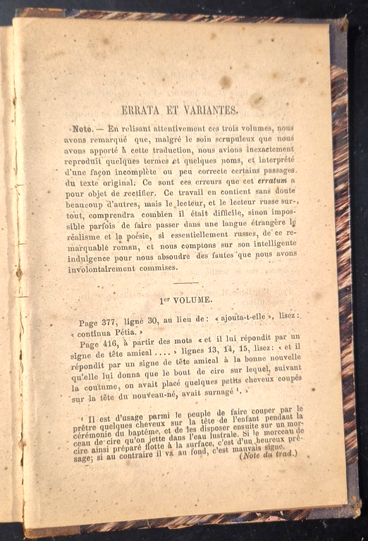LA GUERRE ET LA PAIX volume 3 1879 prima traduzione …