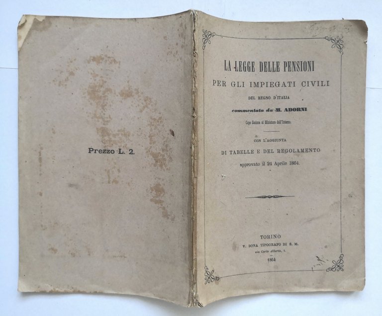 LA LEGGE DELLE PENSIONI PER GLI IMPIEGATI CIVILI DEL REGNO …