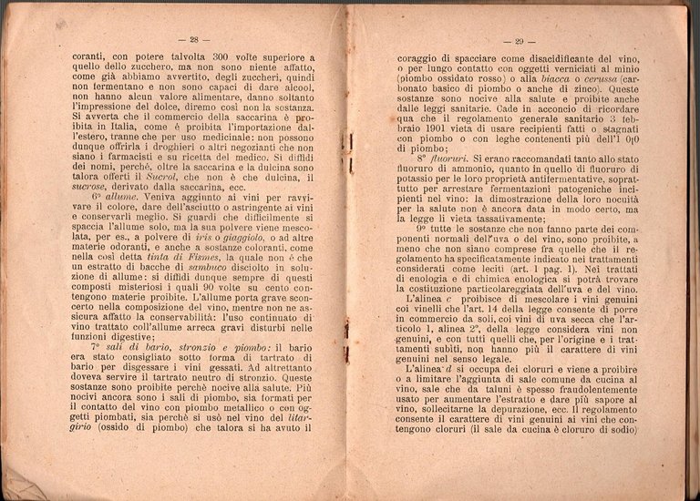 LA LEGGE SUI VINI SPIEGATA POPOLARMENTE di Arturo Marescalchi 1908 …