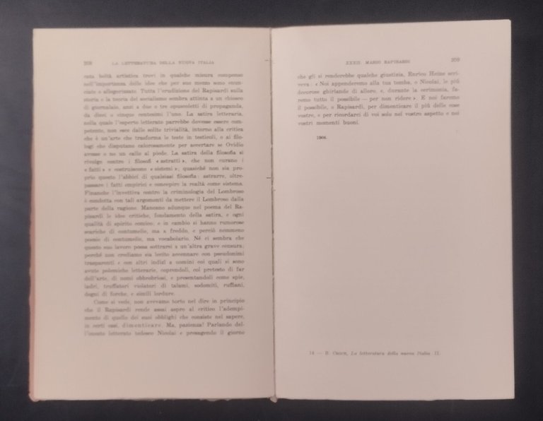 LA LETTERATURA DELLA NUOVA ITALIA di Benedetto Croce 2 Volumi …