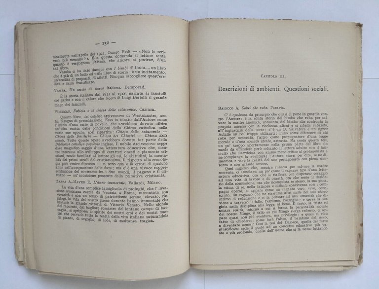 LA LETTERATURA INFANTILE MODERNA di Battistelli 1923 Vallecchi Libro Guida