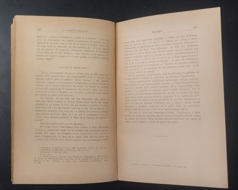 LA LIBERTÈ SYNDICALE Bureau International du Travail Volume 2 1927 …