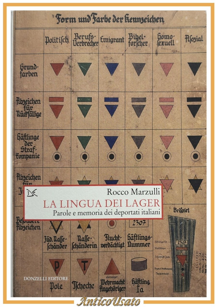 LA LINGUA DEI LAGER di Rocco Marzulli 2017 Donzelli Libro …