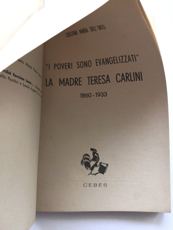 LA MADRE TERESA CARLINI 1860 1933 di Maria Cristina Dell'Orto …
