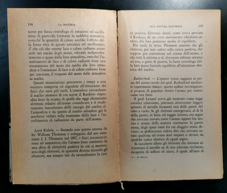 LA MATERIA di T Jervis 1942 Garzanti Editore libro fisica …