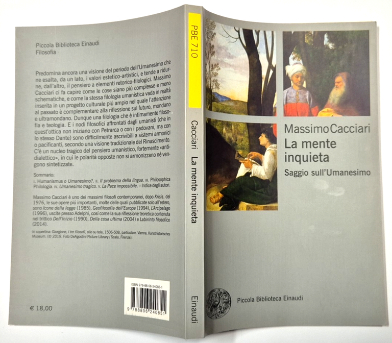 LA MENTE INQUIETA di Massimo Cacciari 2019 Einaudi Saggio sull'Umanesimo … | Immagine Gallery 3