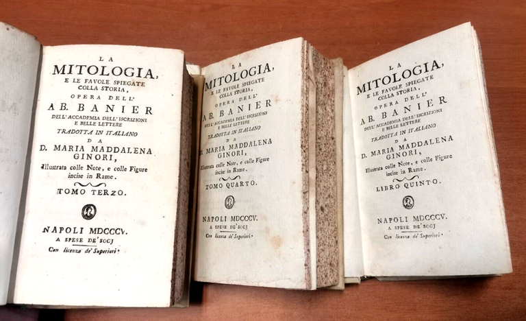 LA MITOLOGIA E LE FAVOLE SPIEGATE COLLA STORIA di Banier …