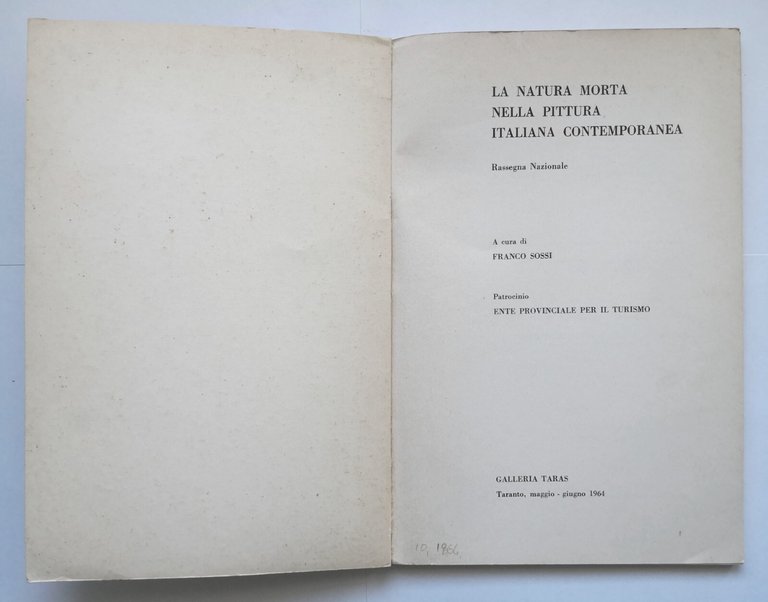 LA NATURA MORTA NELLA PITTURA ITALIANA CONTEMPORANEA di Franco Sossi …