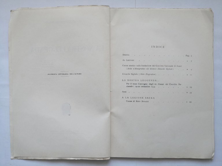 LA NOSTRA LEGGENDA di Francesco Porchi Diano 1956 Grafiche La …