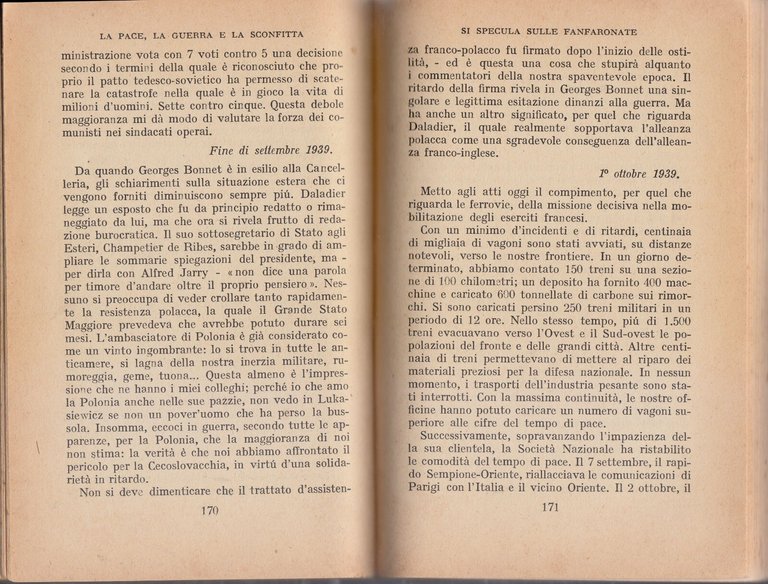 LA PACE GUERRA E SCONFITTA agosto 1938 settembre 1940 di …