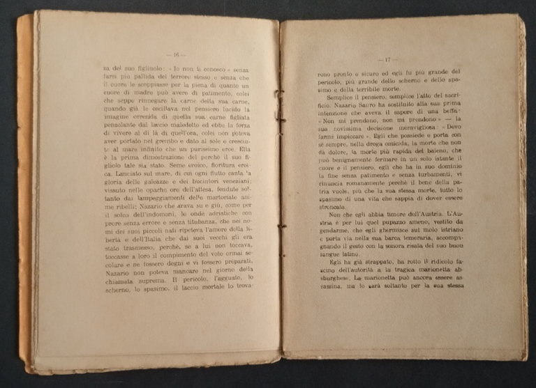 LA PASSIONE ITALIANA DI NAZARIO SAURO E FELICE VENEZIAN E …