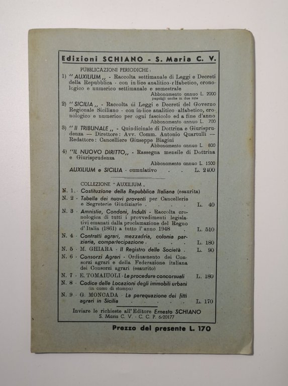 LA PEREQUAZIONE DEI FITTI AGRARI IN SICILIA di Moncada 1949 …