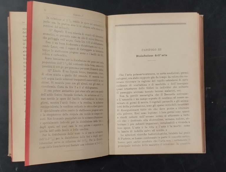LA PRATICA DELLE DISINFEZIONI PUBBLICHE E PRIVATE di Pizzini 1902 …