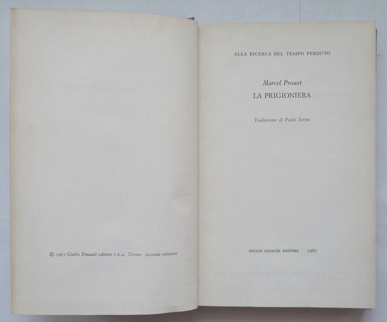 LA PRIGIONIERA di Marcel Proust 1967 Einaudi Nuova Universale NUE …