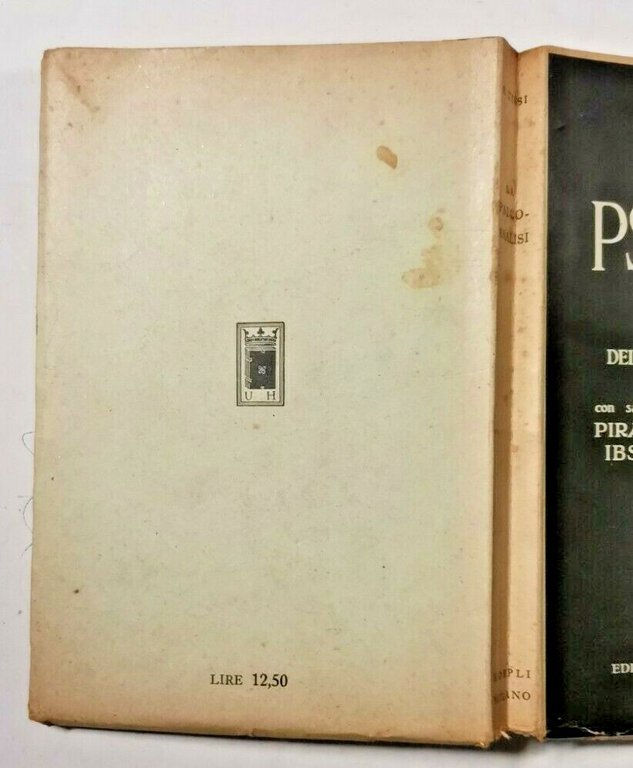 LA PSICANALISI scienza dell’io di Silvio Tissi 1929 Hoepli libro …