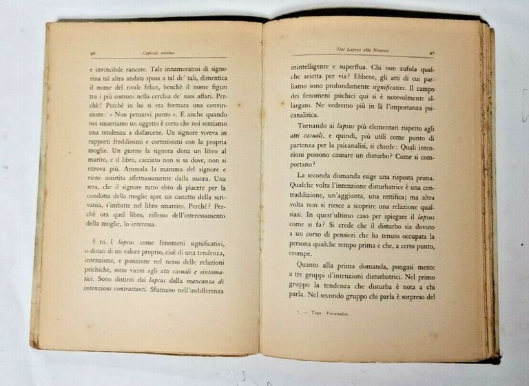LA PSICANALISI scienza dell’io di Silvio Tissi 1929 Hoepli libro …