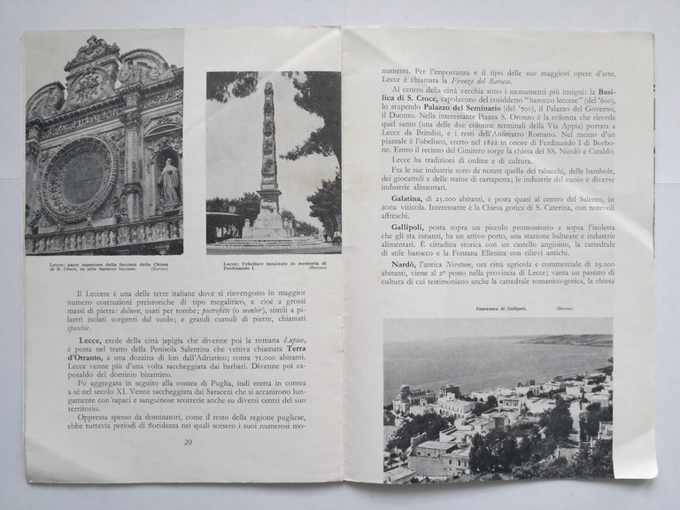 LA PUGLIA di Italo Zaina 1964 La Scuola editrice Libro …