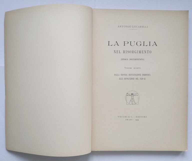 LA PUGLIA NEL RISORGIMENTO di Antonio Lucarelli 4 volumi 1931 …