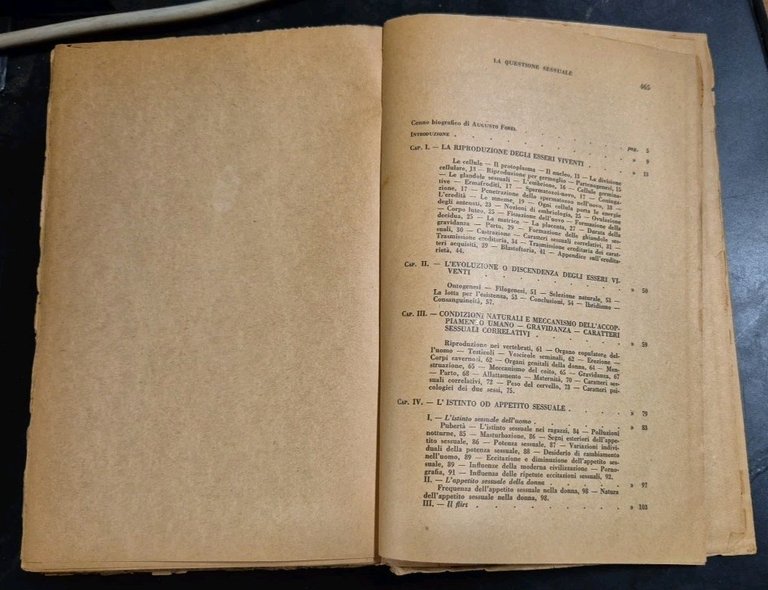 LA QUESTIONE SESSUALE di Augusto Forel 1945 Fratelli Bocca Libro …