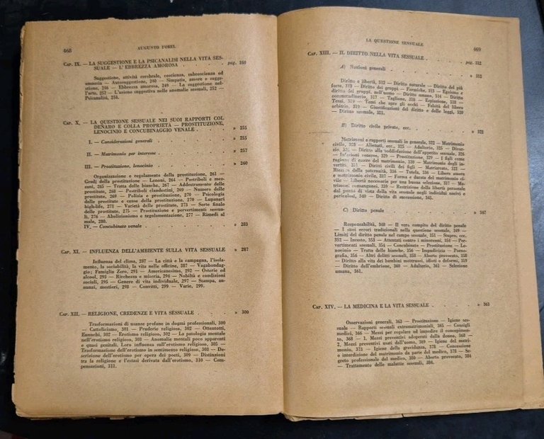 LA QUESTIONE SESSUALE di Augusto Forel 1945 Fratelli Bocca Libro …