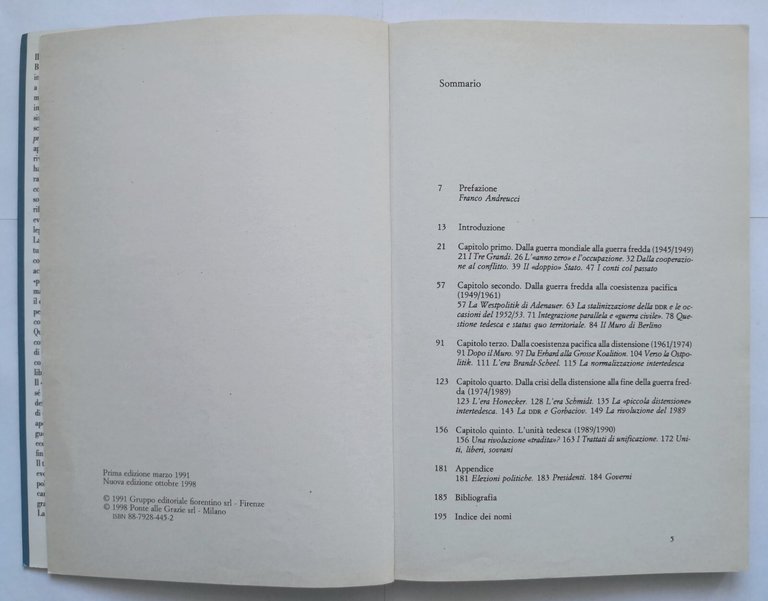 LA QUESTIONE TEDESCA di Antonio Missiroli 1998 Libro le due …
