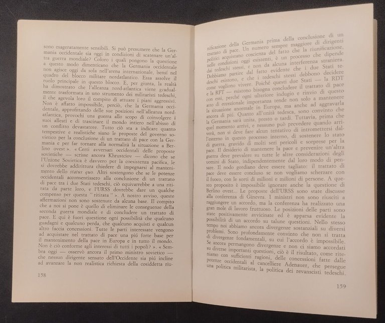 LA QUESTIONE TEDESCA di Sergio Segre 1961 Editori Riuniti Libro …