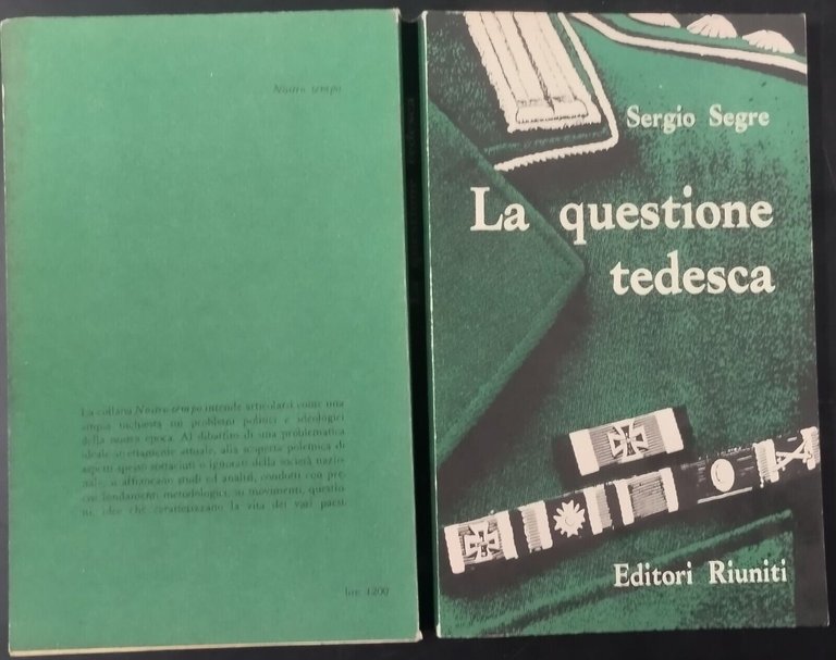 LA QUESTIONE TEDESCA di Sergio Segre 1961 Editori Riuniti Libro …