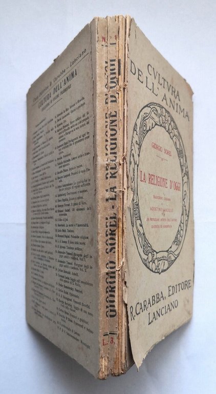 LA RELIGIONE D'OGGI di Giorgio Sorel Libro Editore Carabba filosofia