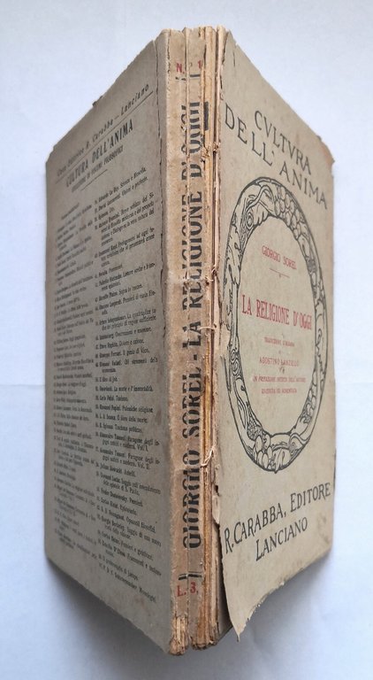 LA RELIGIONE D'OGGI di Giorgio Sorel Libro Editore Carabba filosofia