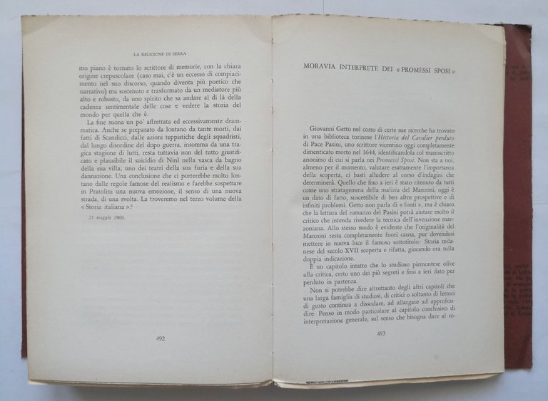 LA RELIGIONE DI SERRA di Carlo Bo 1967 Vallecchi Libro