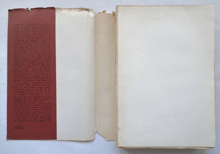 LA RELIGIONE DI SERRA di Carlo Bo 1967 Vallecchi Libro