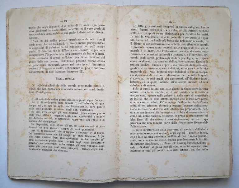 LA RESPONSABILITÀ CRIMINALE E LA CAPACITÀ CIVILE di Krafft Ebing …