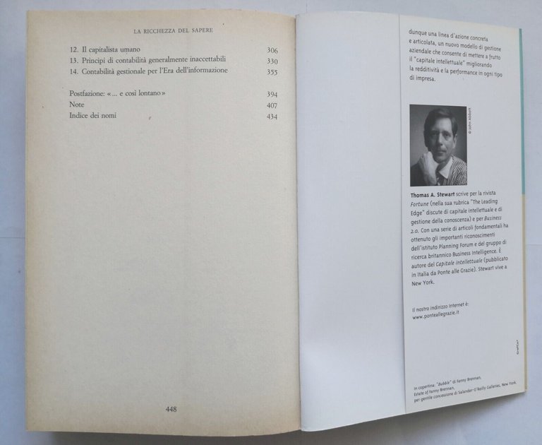 LA RICCHEZZA DEL SAPERE di Thomas Stewart 2002 Ponte alle …