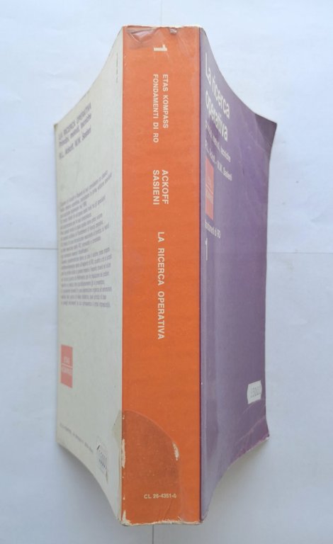 LA RICERCA OPERATIVA principi di Russell Ackoff Maurice Sasieni 1972 …