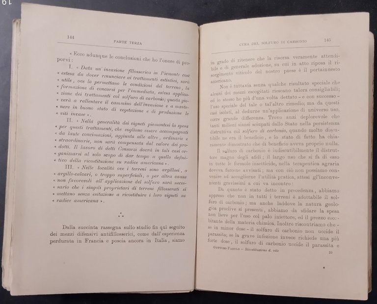 LA RICOSTITUZIONE DEI VIGNETI FILLOSSERATI di Guttuso Fasulo 1906 Reber …