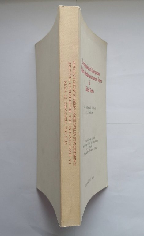 LA RIVALUTAZIONE DEL RISORGIMENTO PUGLIESE E MERIDIONALE Michele Viterbo Libro