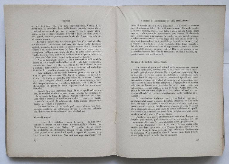 LA RIVELAZIONE di Giuseppe Siri 1952 Editrice Studium Libro teologia …