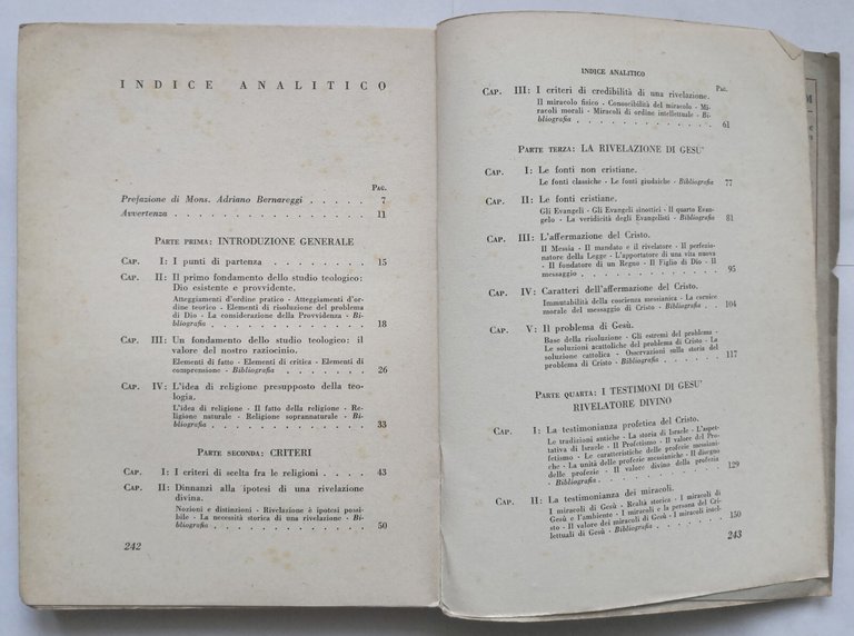 LA RIVELAZIONE di Giuseppe Siri 1952 Editrice Studium Libro teologia …