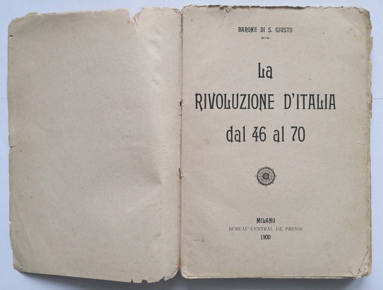 LA RIVOLUZIONE D'ITALIA DAL 46 AL 70 + DECENNIO Barone …