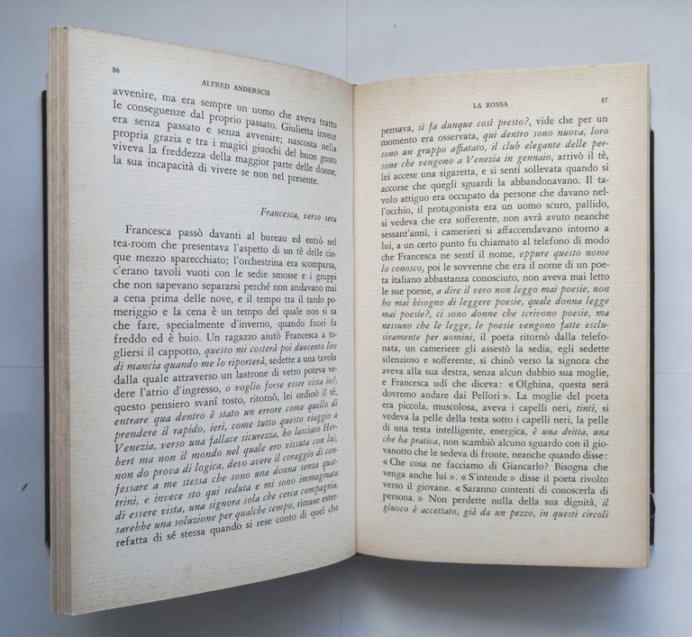 LA ROSSA di Alfred Andersch 1962 Mondadori Medusa Libro romanzo …