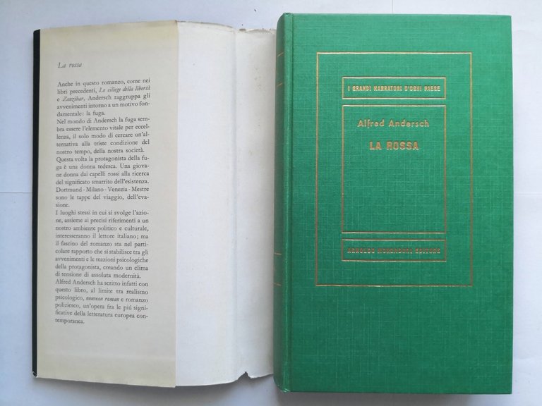 LA ROSSA di Alfred Andersch 1962 Mondadori Medusa Libro romanzo …