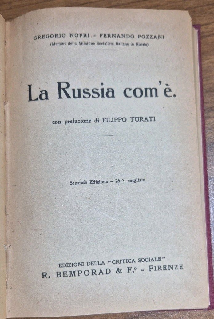 LA RUSSIA COM’È di Gregorio Nofri e Fernando Pozzani Libro …