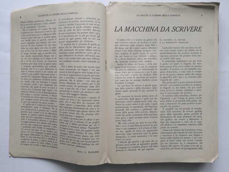 LA SALUTE E L'IGIENE NELLA FAMIGLIA 1932 annata completa 24 …