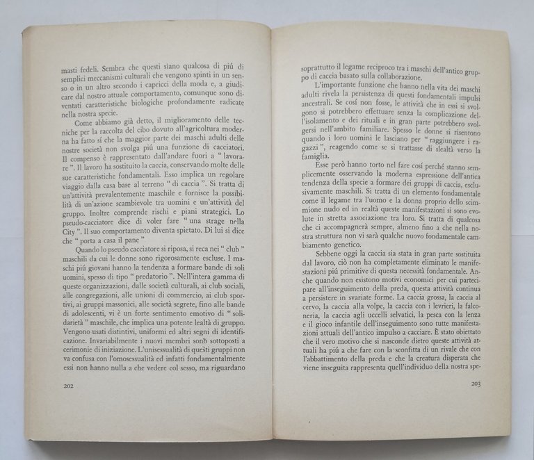 LA SCIMMIA NUDA di Desmond Morris 1971 Valentino Bompiani Libro …