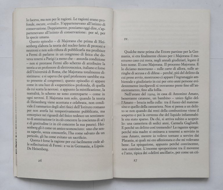 LA SCOMPARSA DI MAJORANA di Leonardo Sciascia 1975 Einaudi Libro …
