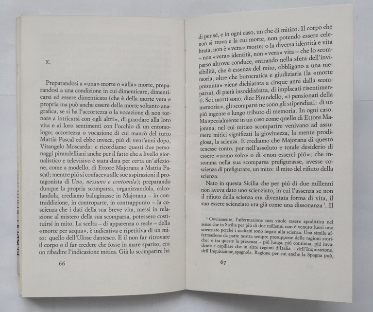LA SCOMPARSA DI MAJORANA di Leonardo Sciascia 1975 Einaudi Libro …