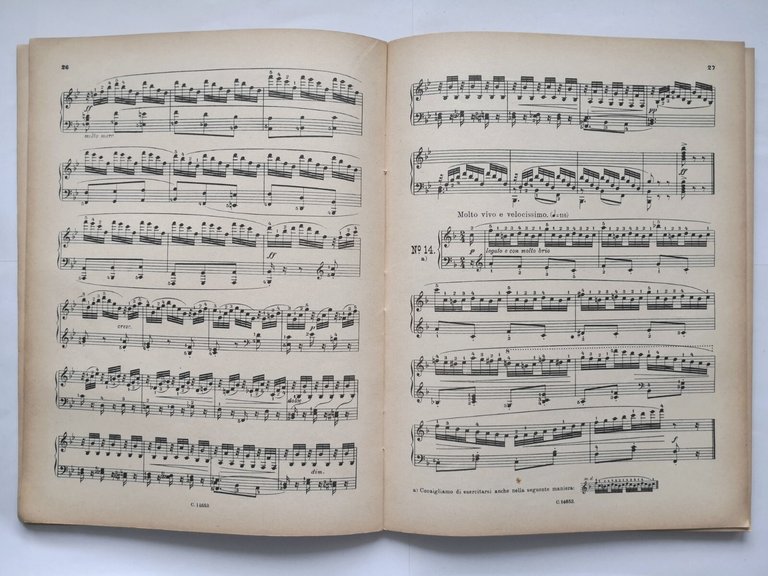 LA SCUOLA DELLA VELOCITÀ di Czerny Pozzoli 1935 Carisch libro …